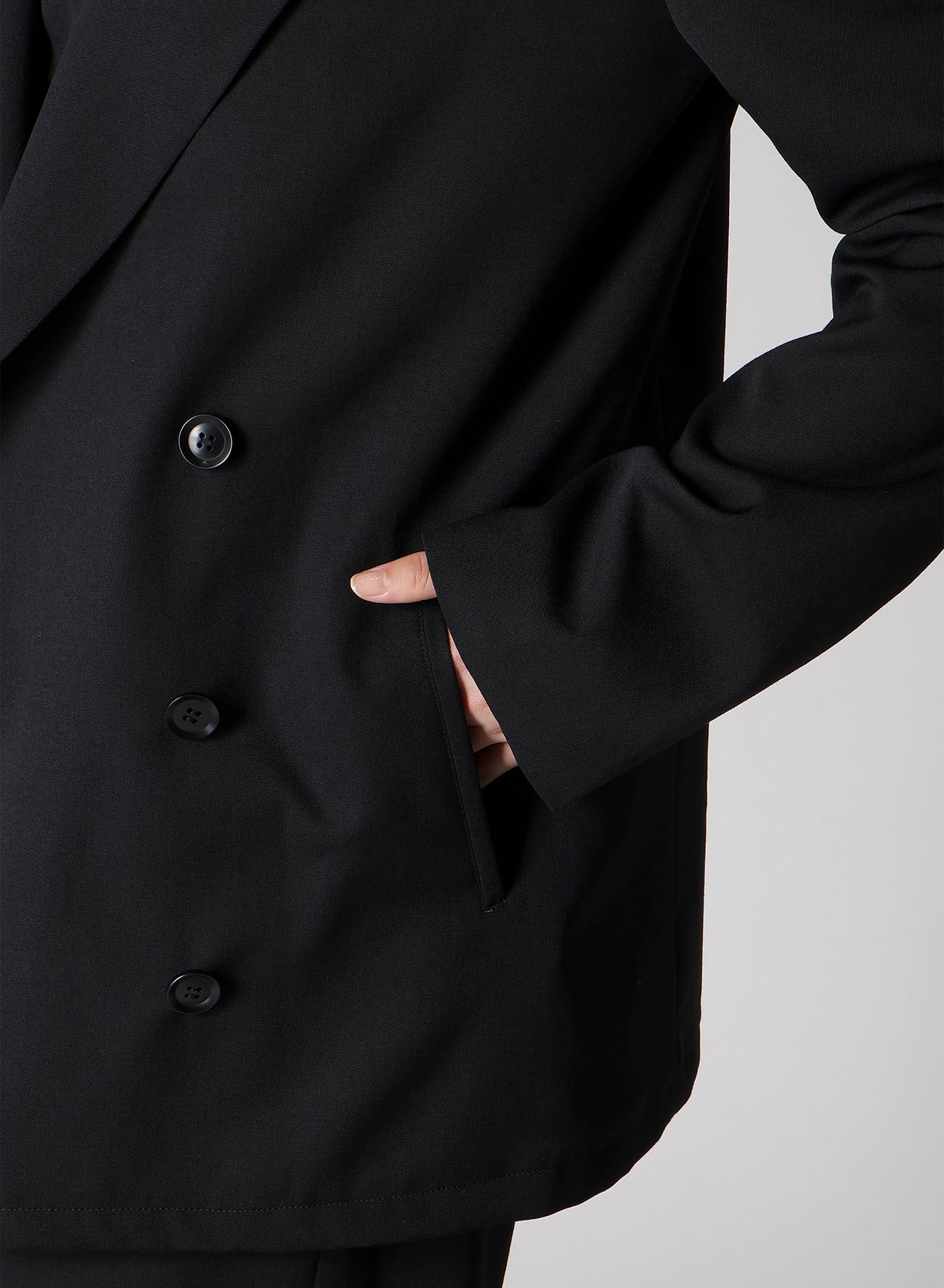 WOOL GABARDINE DOUBLE JACKET