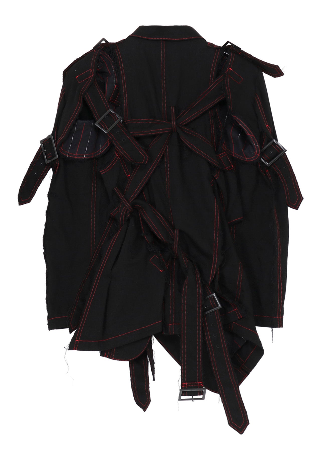 BLACK DENIM BELTED JACKET