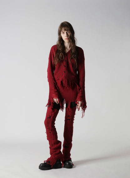 CRUSHED RIB CARDIGAN