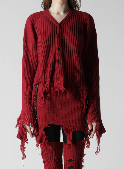 CRUSHED RIB CARDIGAN