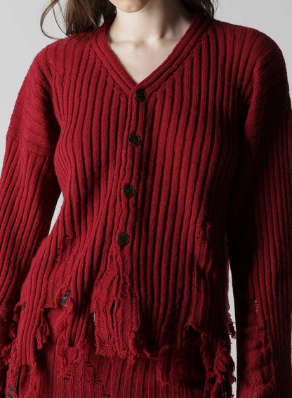 CRUSHED RIB CARDIGAN