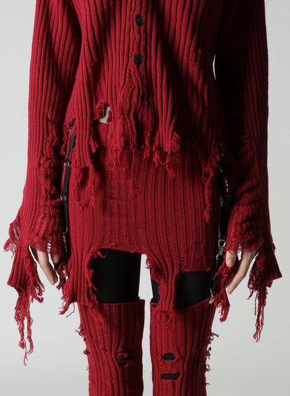 CRUSHED RIB CARDIGAN