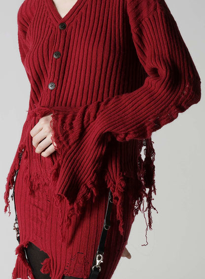 CRUSHED RIB CARDIGAN