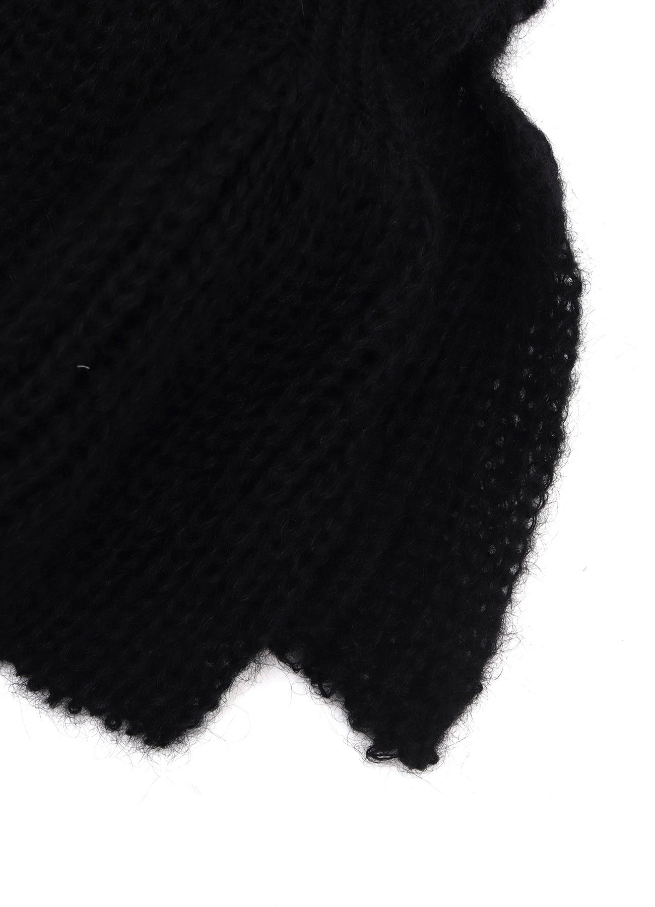 LOOSE TENTION RIB FLUFFY FRILLED SCARF