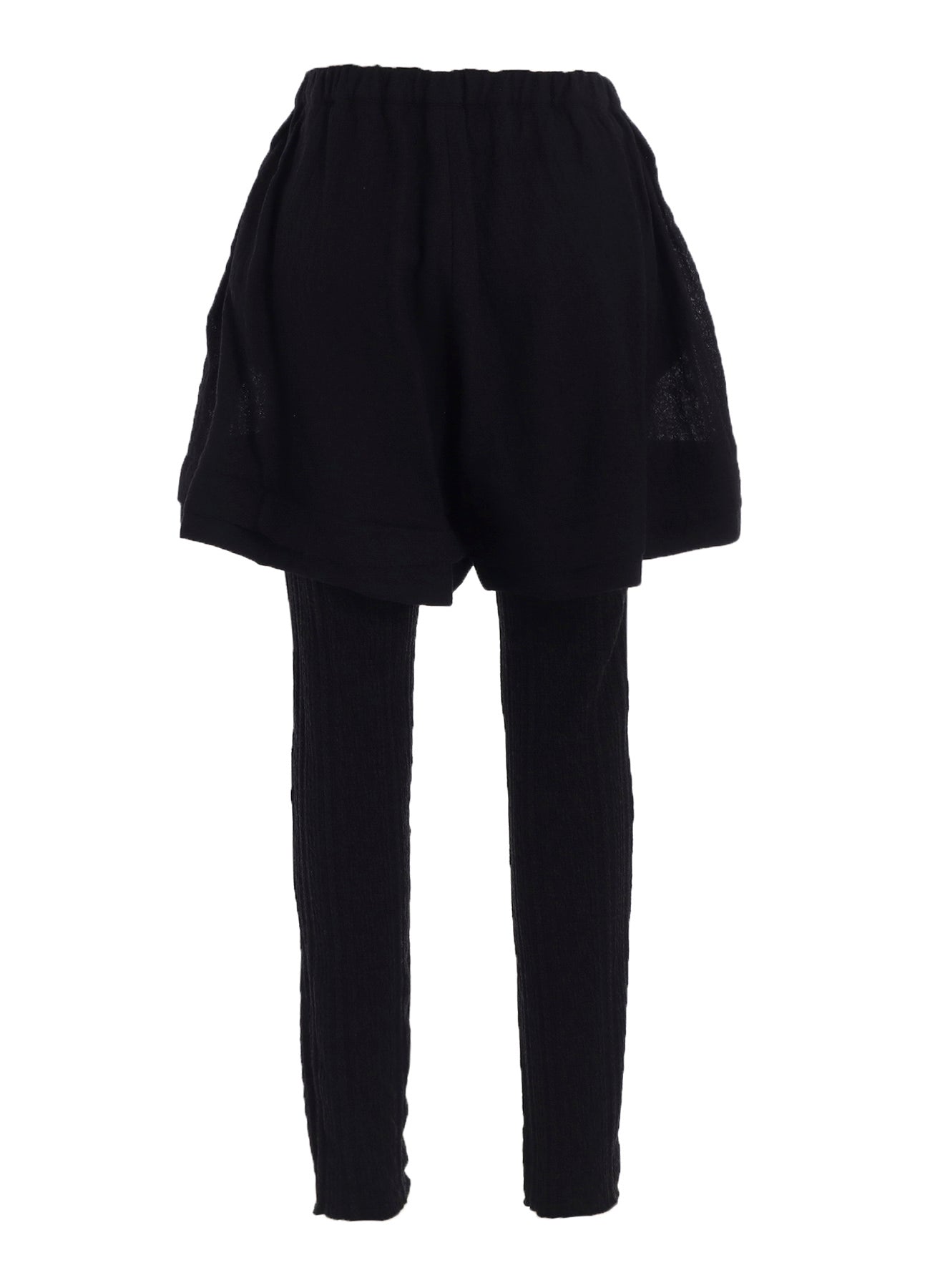 WOOL GAUZE LEGGINGS ATTACHED PANTS