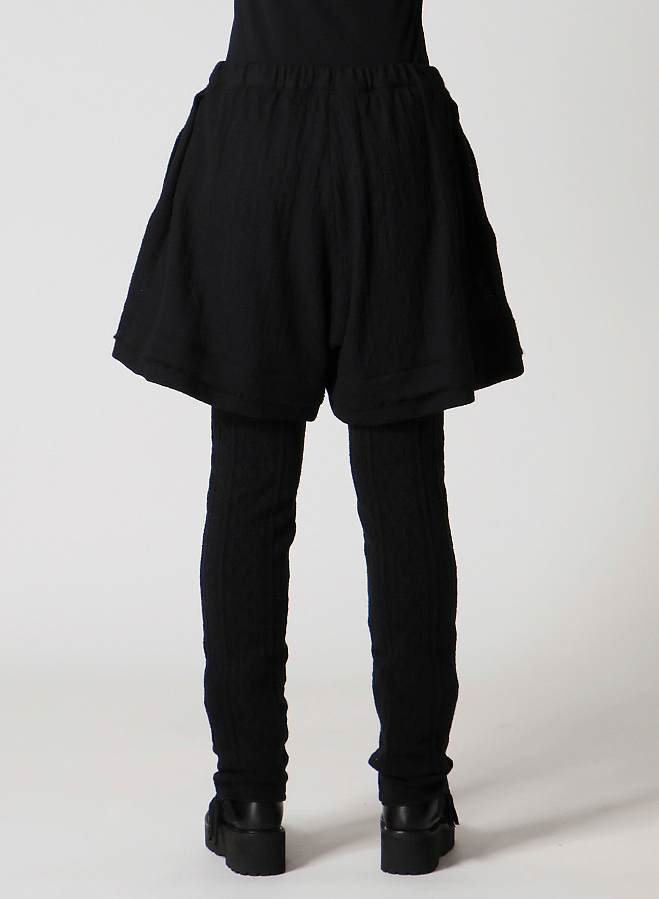 WOOL GAUZE LEGGINGS ATTACHED PANTS