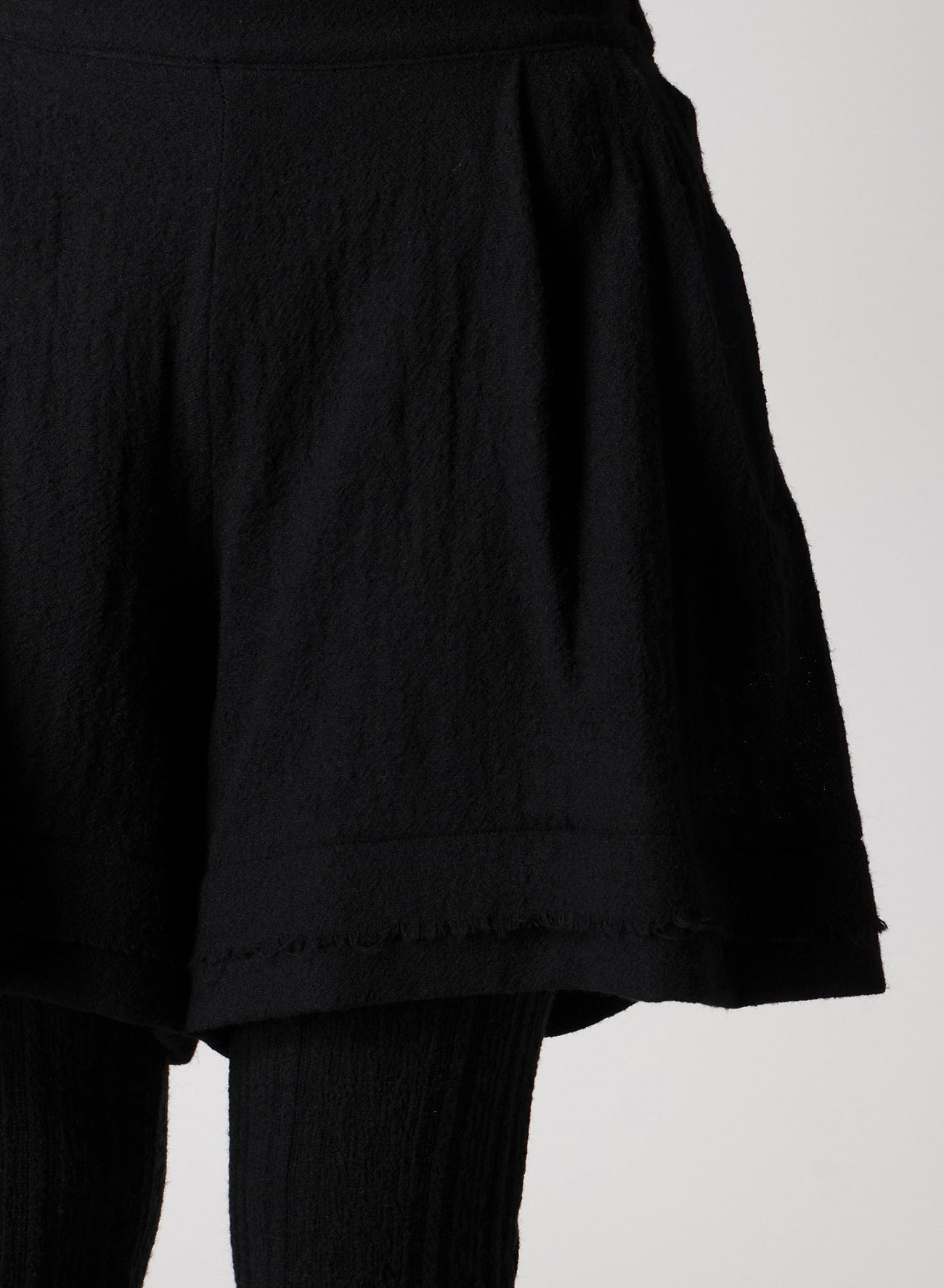 WOOL GAUZE LEGGINGS ATTACHED PANTS