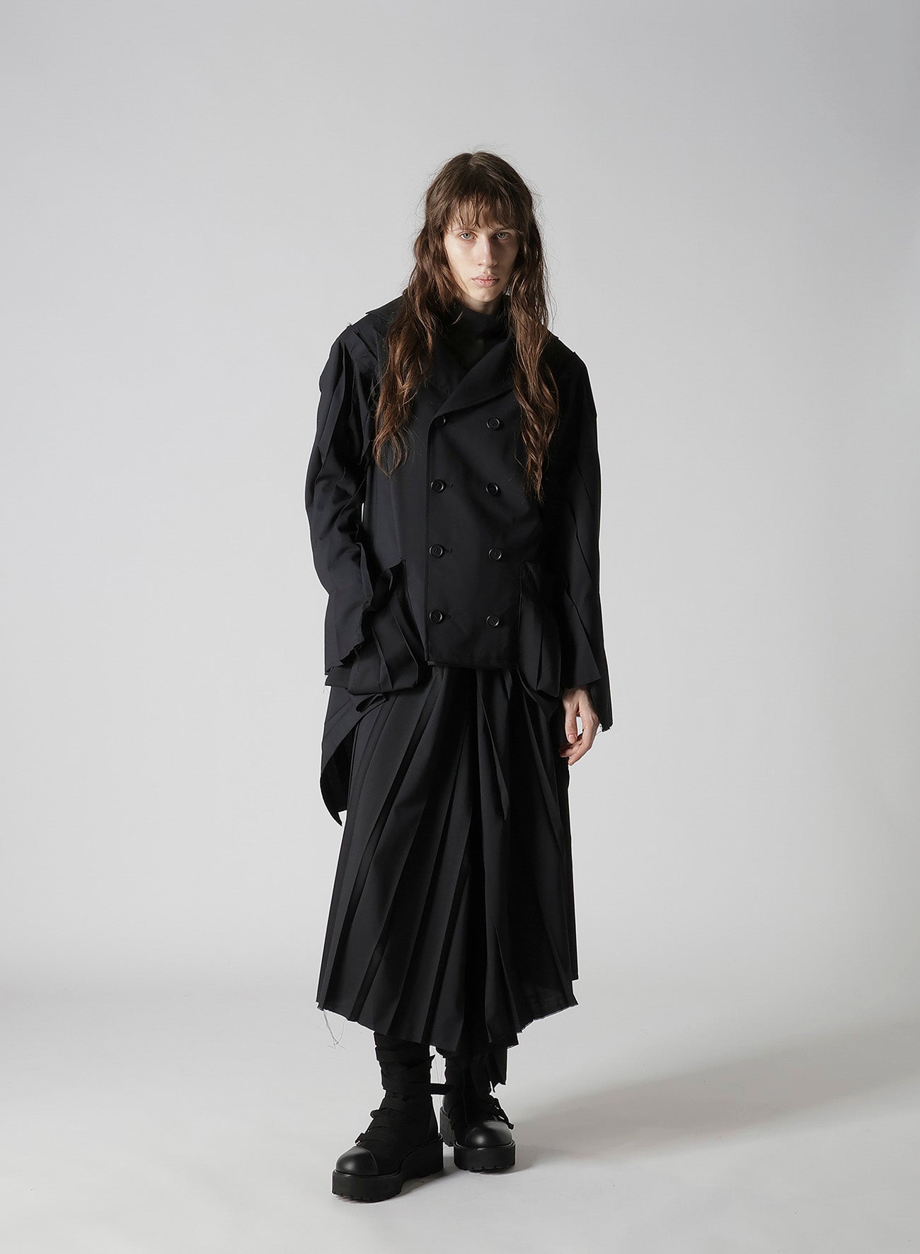 TROPICAL PLEATS WIDE PANTS