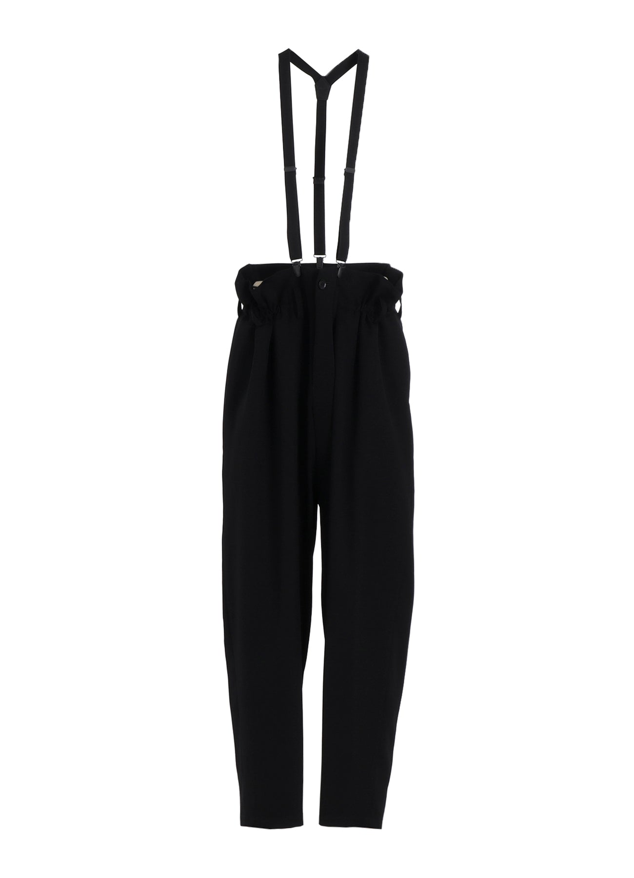 WOOL GABARDINE SUSPENDER PANTS