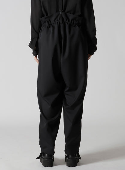 WOOL GABARDINE SUSPENDER PANTS