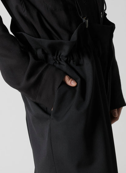 WOOL GABARDINE SUSPENDER PANTS