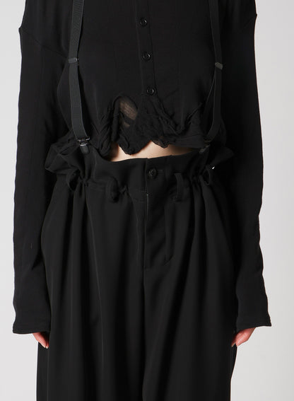 DOUBLE SATIN SUSPENDER PANTS