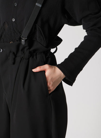 DOUBLE SATIN SUSPENDER PANTS