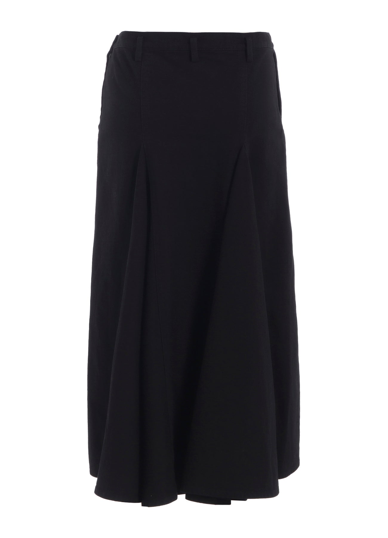 DAMEGED DENIM PANELED SKIRT