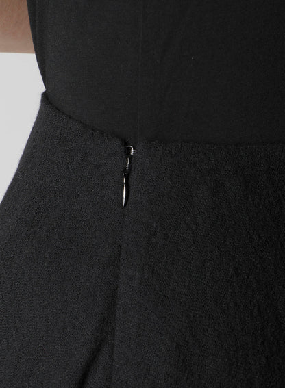 WOOL GAUZE FRILLED SKIRT