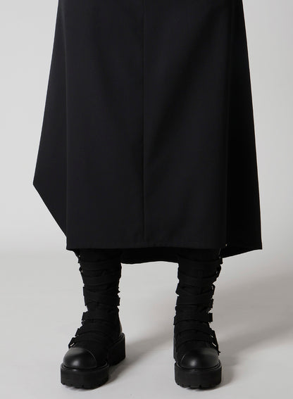 WOOL GABARDINE BOX SKIRT