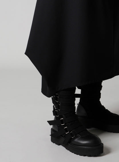 WOOL GABARDINE BOX SKIRT