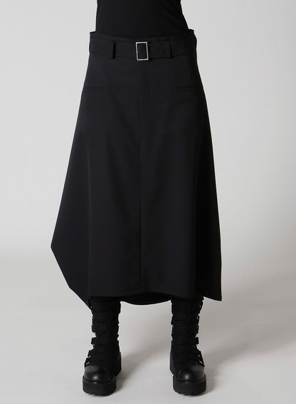 WOOL GABARDINE BOX SKIRT