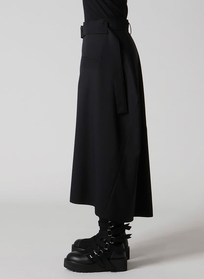 WOOL GABARDINE BOX SKIRT