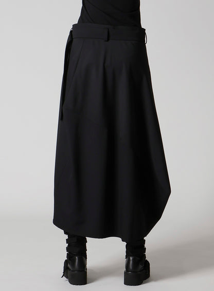 WOOL GABARDINE BOX SKIRT
