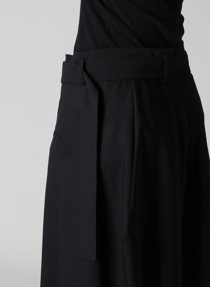 WOOL GABARDINE BOX SKIRT