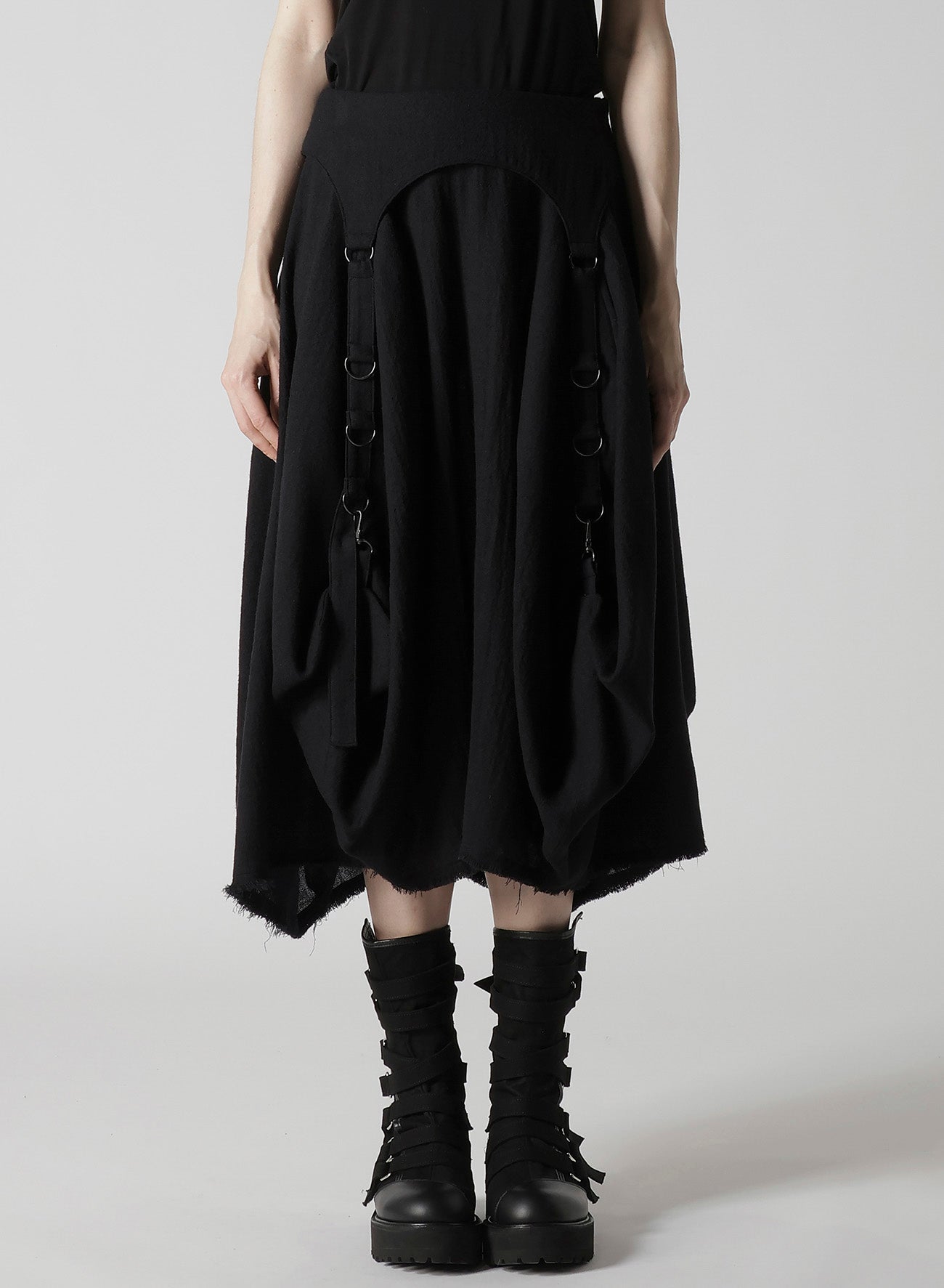 WOOL VIYELLA D RING SKIRT