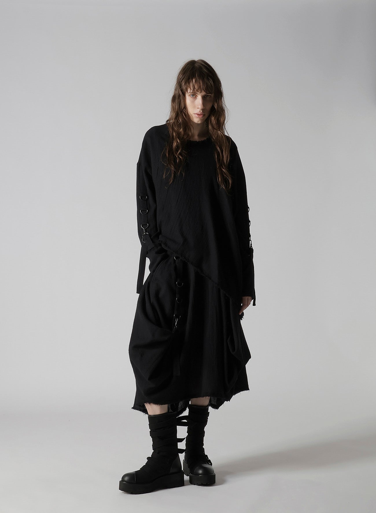 WOOL VIYELLA D RING SKIRT