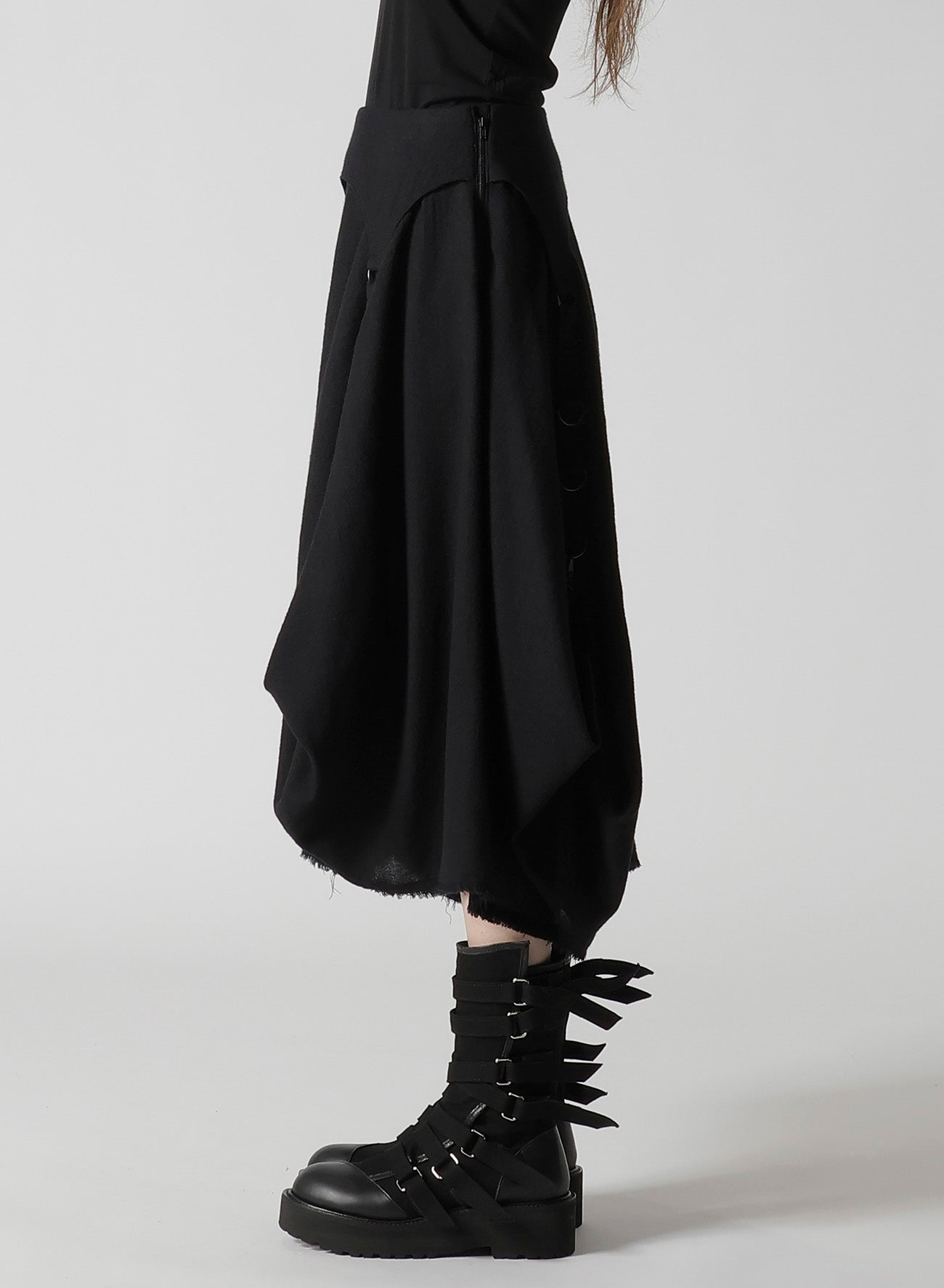 WOOL VIYELLA D RING SKIRT