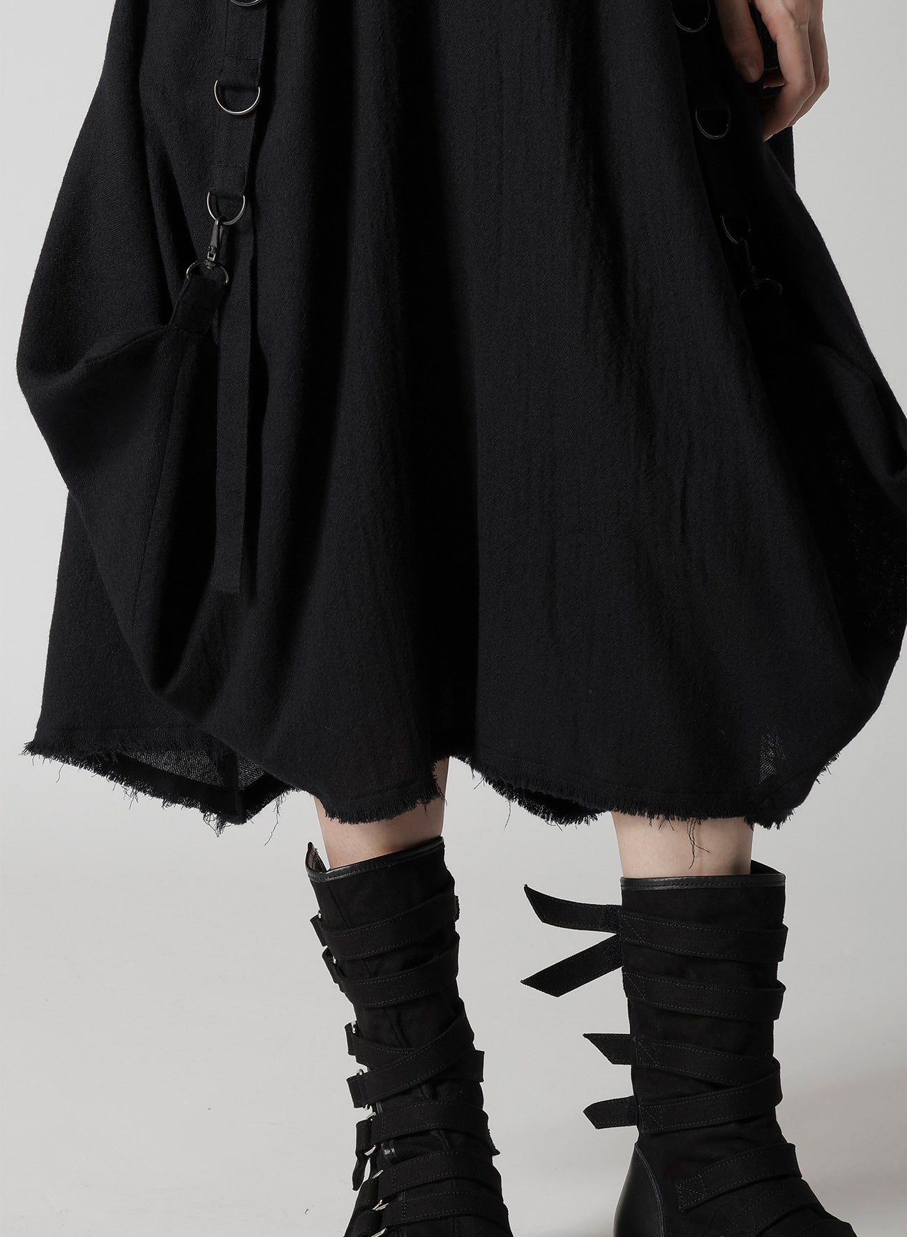 WOOL VIYELLA D RING SKIRT