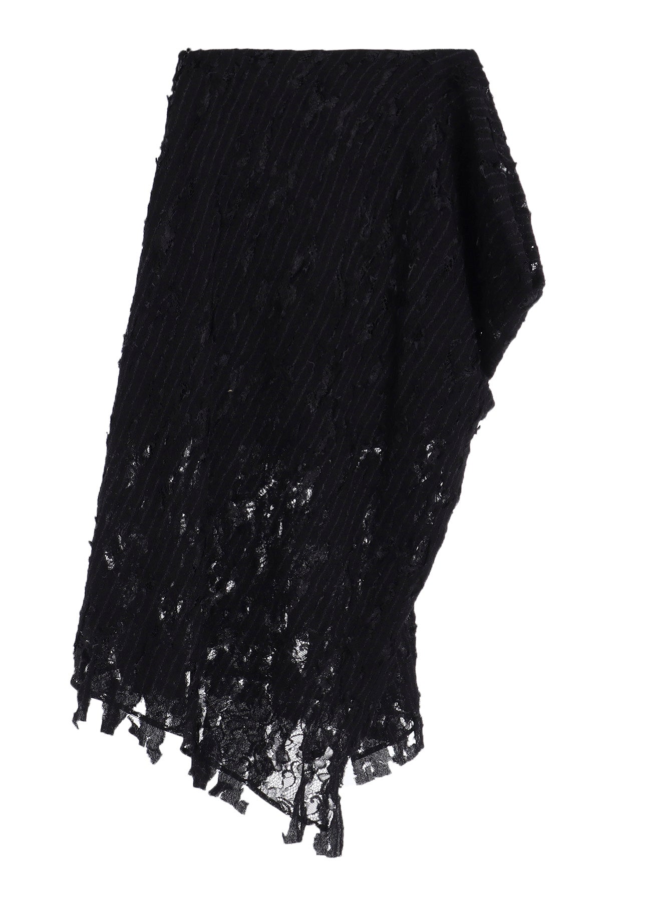 DAMEGED STRIPE PUFF SKIRT