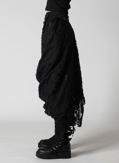 DAMEGED STRIPE TWIST SKIRT