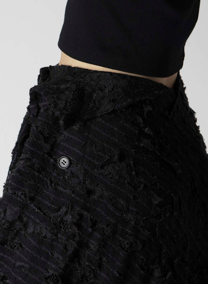 DAMEGED STRIPE TWIST SKIRT