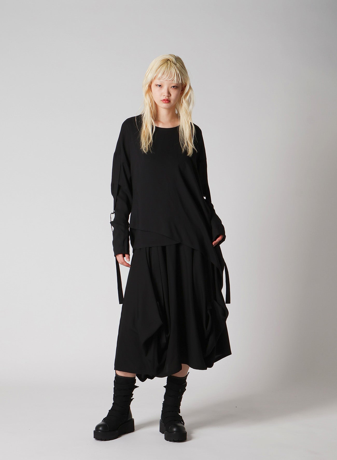 POPLIN SKIRT WITH D-RINGS