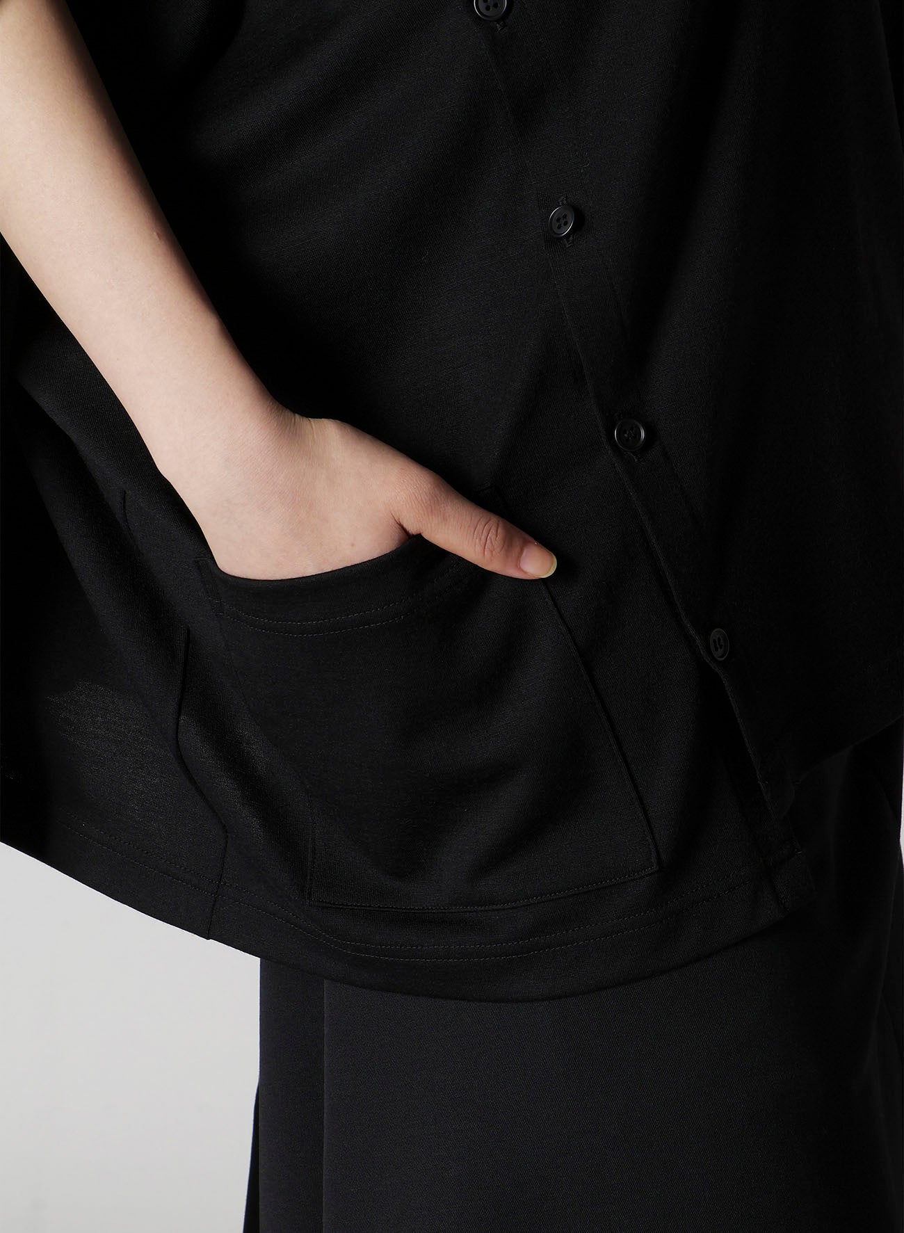 PLAIN STITCH 2WAY LONG SLEEVE T-SHIRT