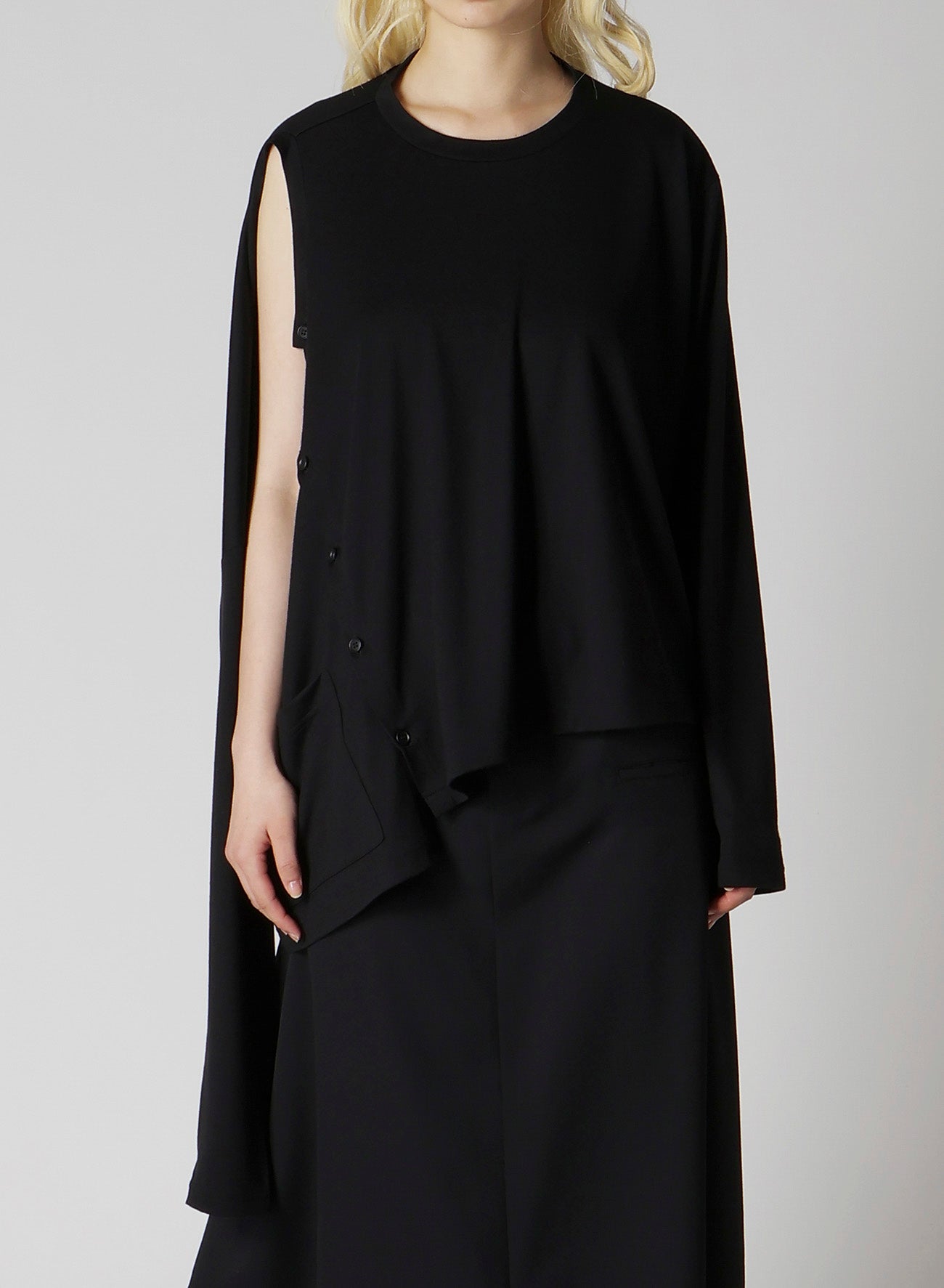 PLAIN STITCH 2WAY LONG SLEEVE T-SHIRT