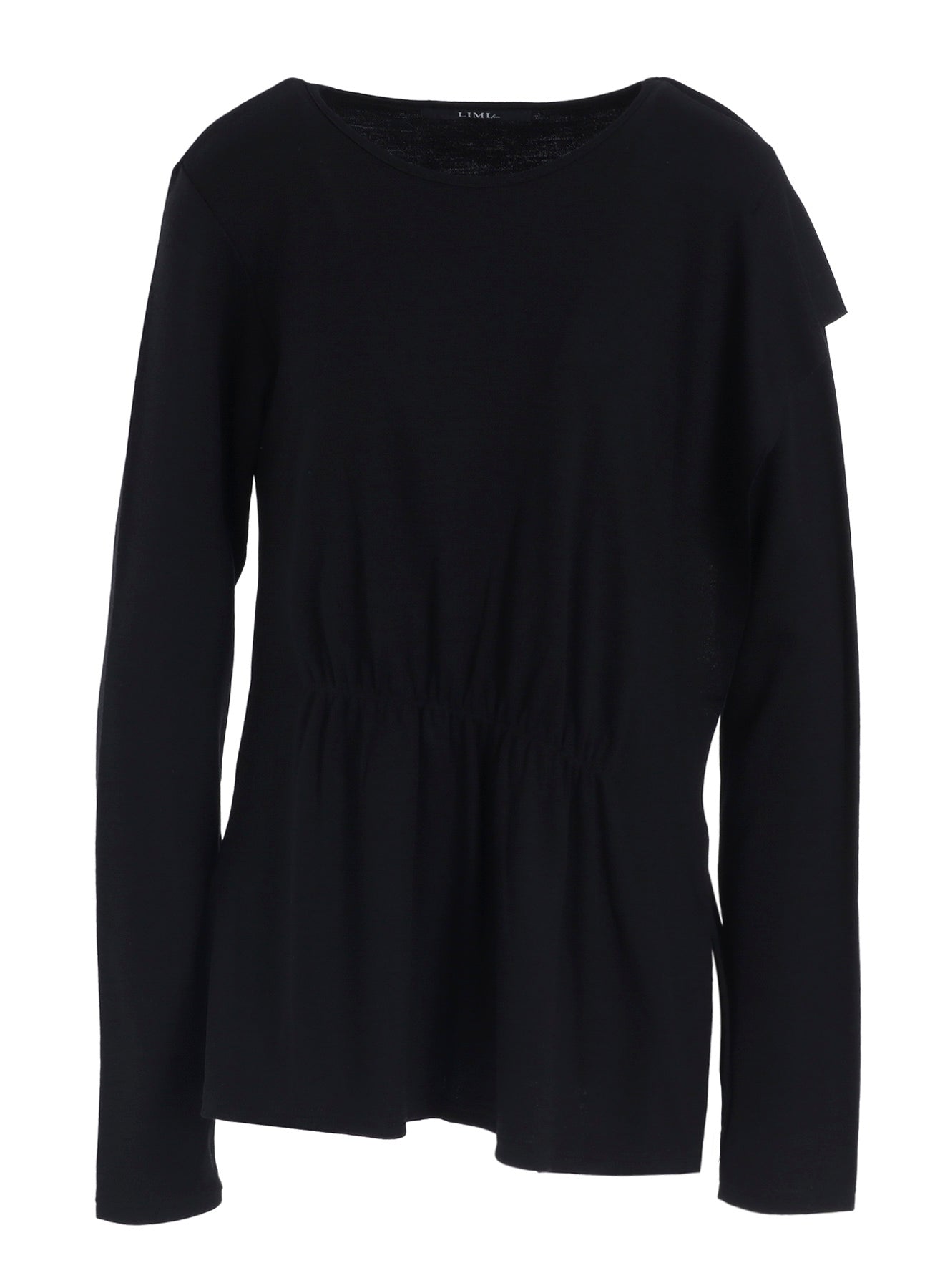 WOOL SMOOTH GATHER ASYMMETRY T-SHIRT