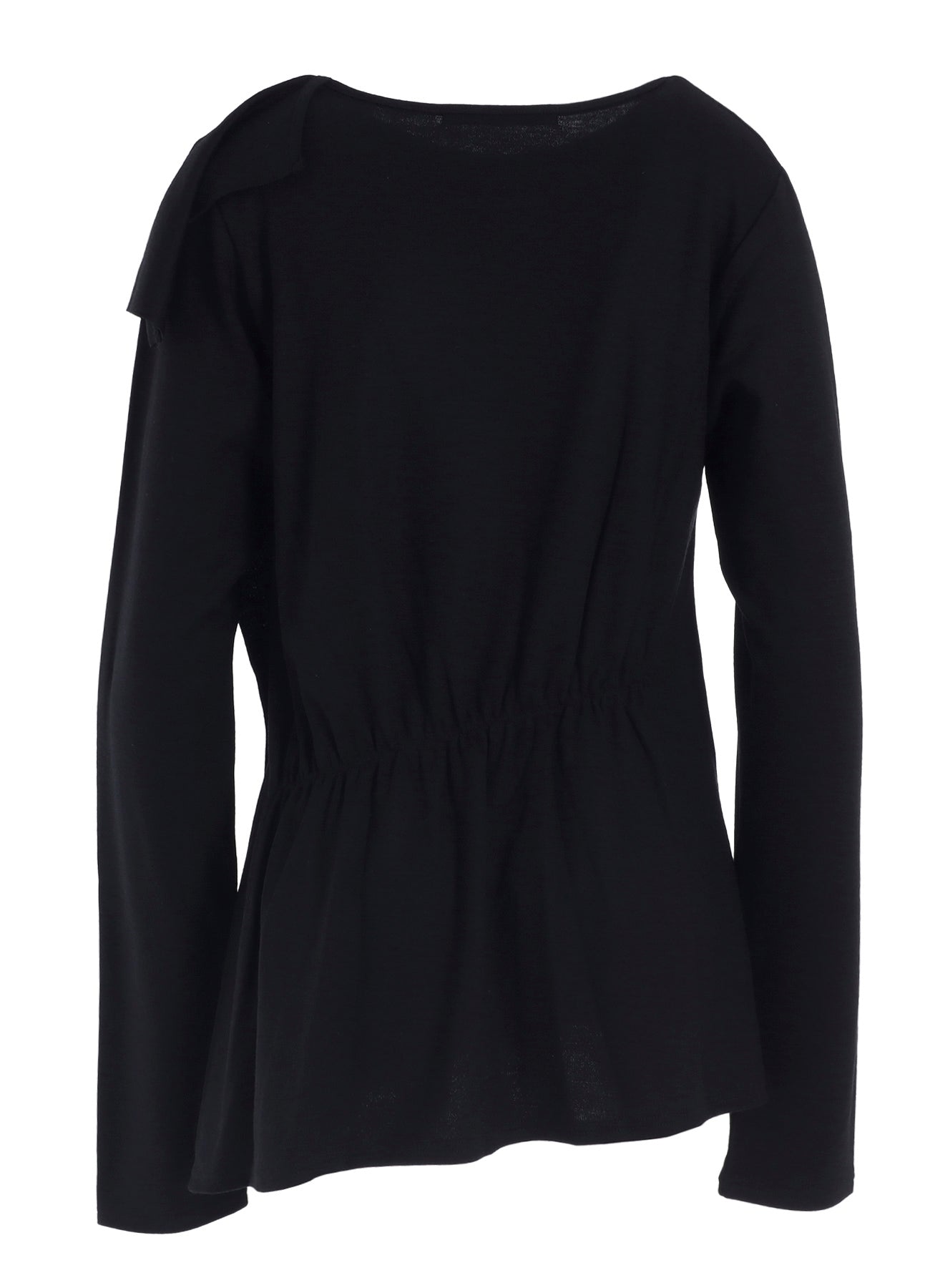 WOOL SMOOTH GATHER ASYMMETRY T-SHIRT