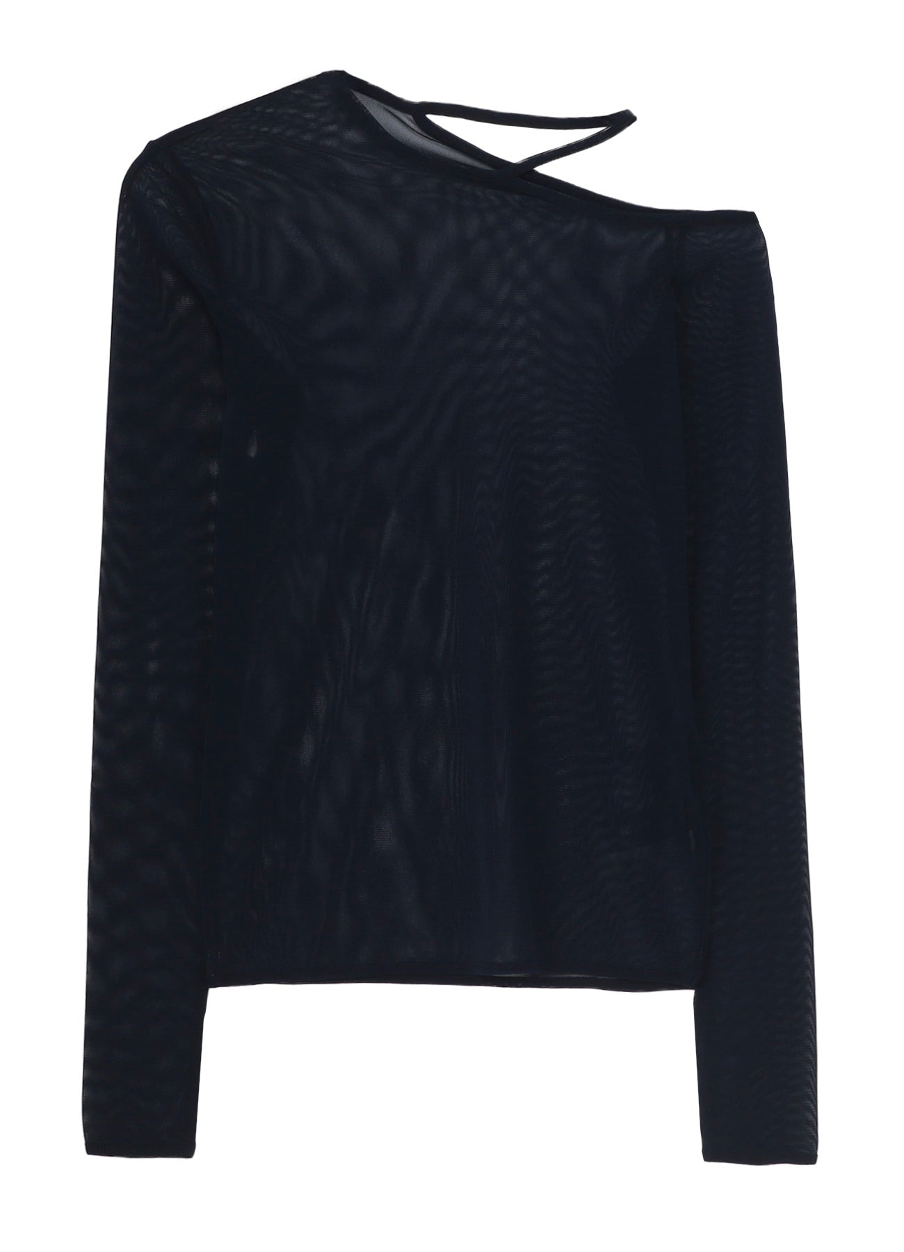 TULLE TIGHT OPEN SHOULDER T-SHIRT