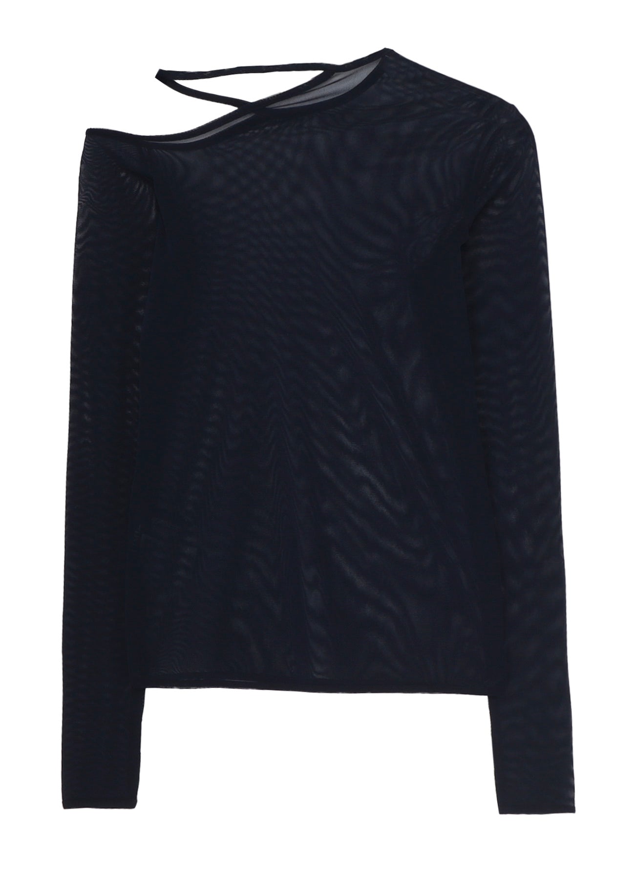 TULLE TIGHT OPEN SHOULDER T-SHIRT
