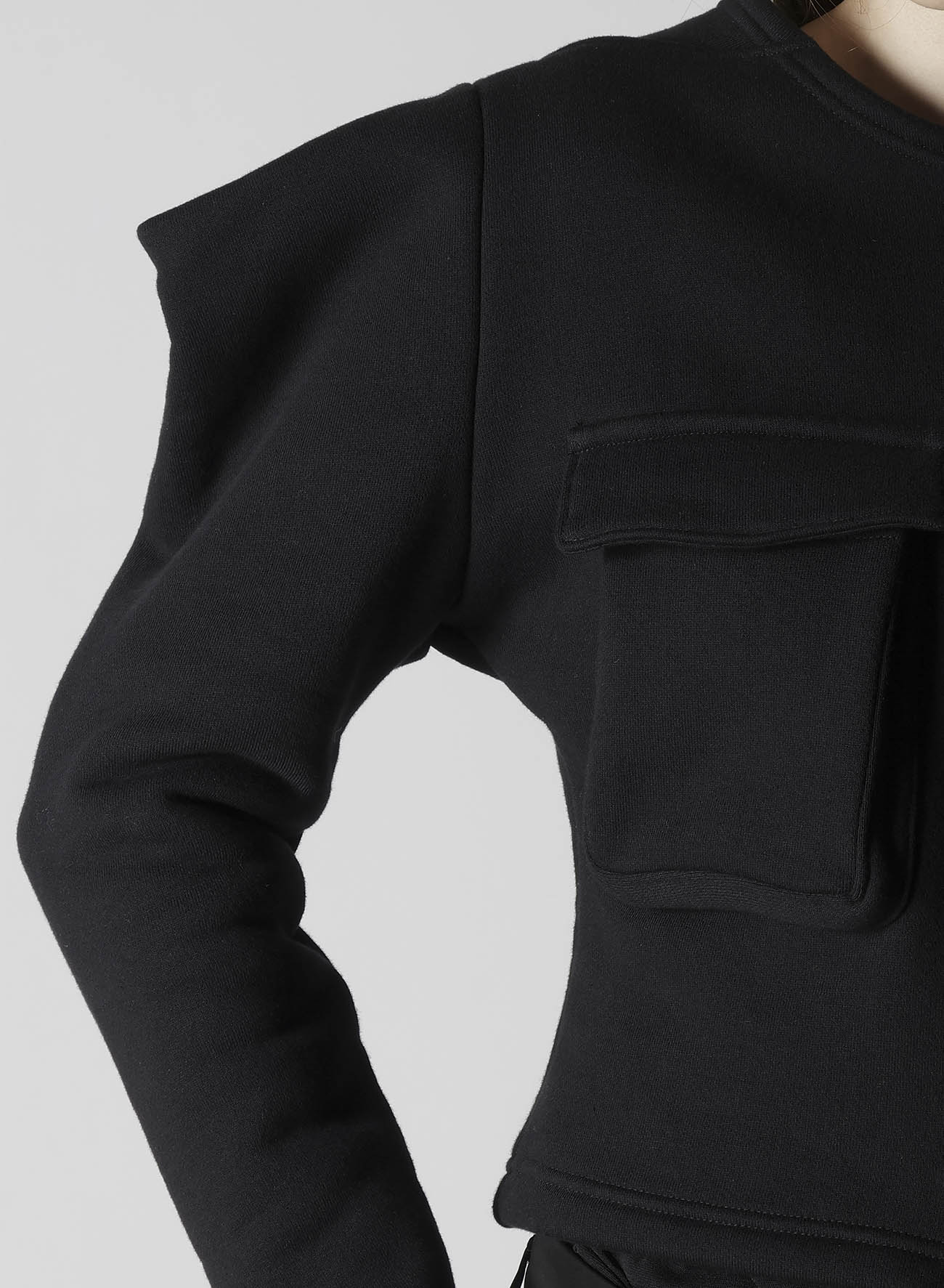 COTTON TIGHT FLEECE LINING SLEEVE PUFF JACKET