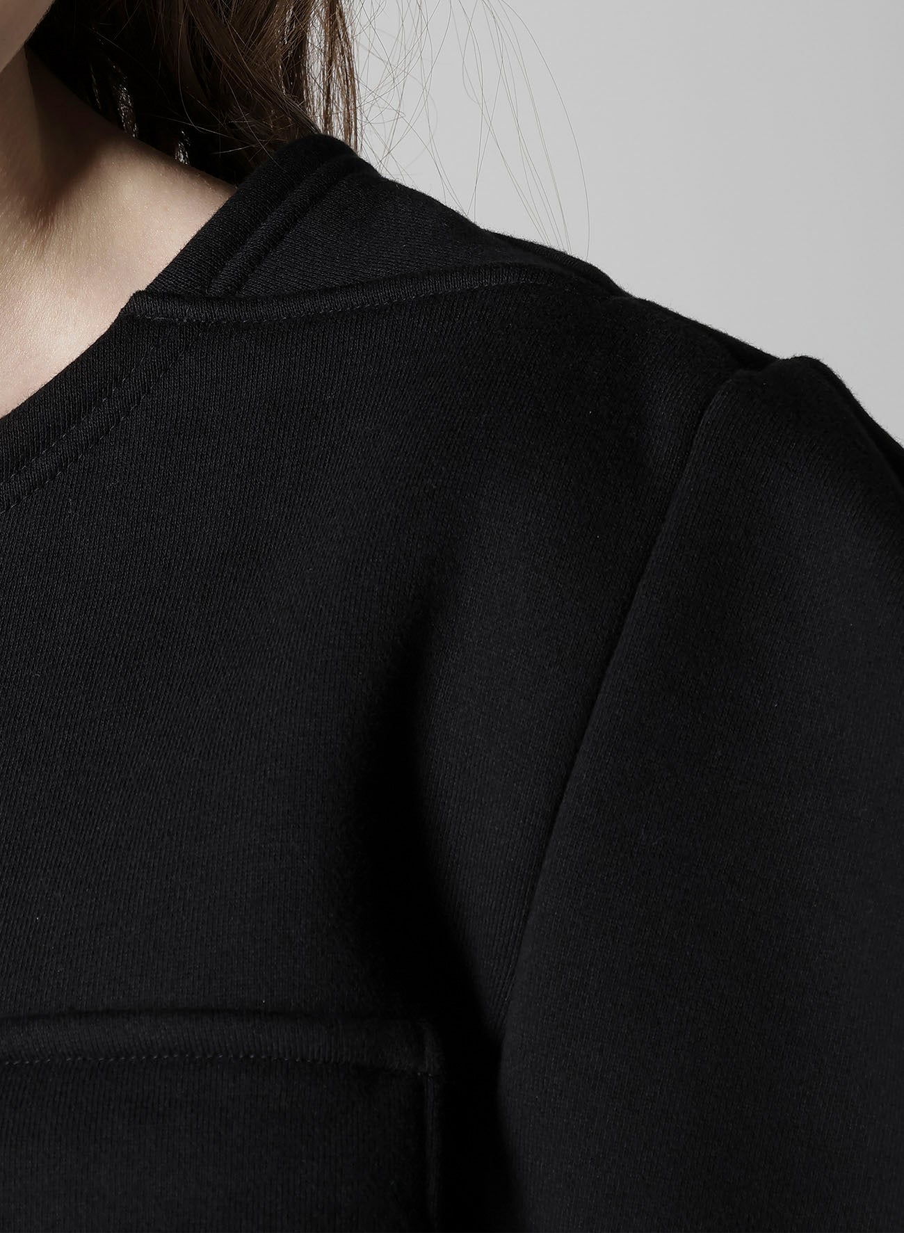 COTTON TIGHT FLEECE LINING SLEEVE PUFF JACKET