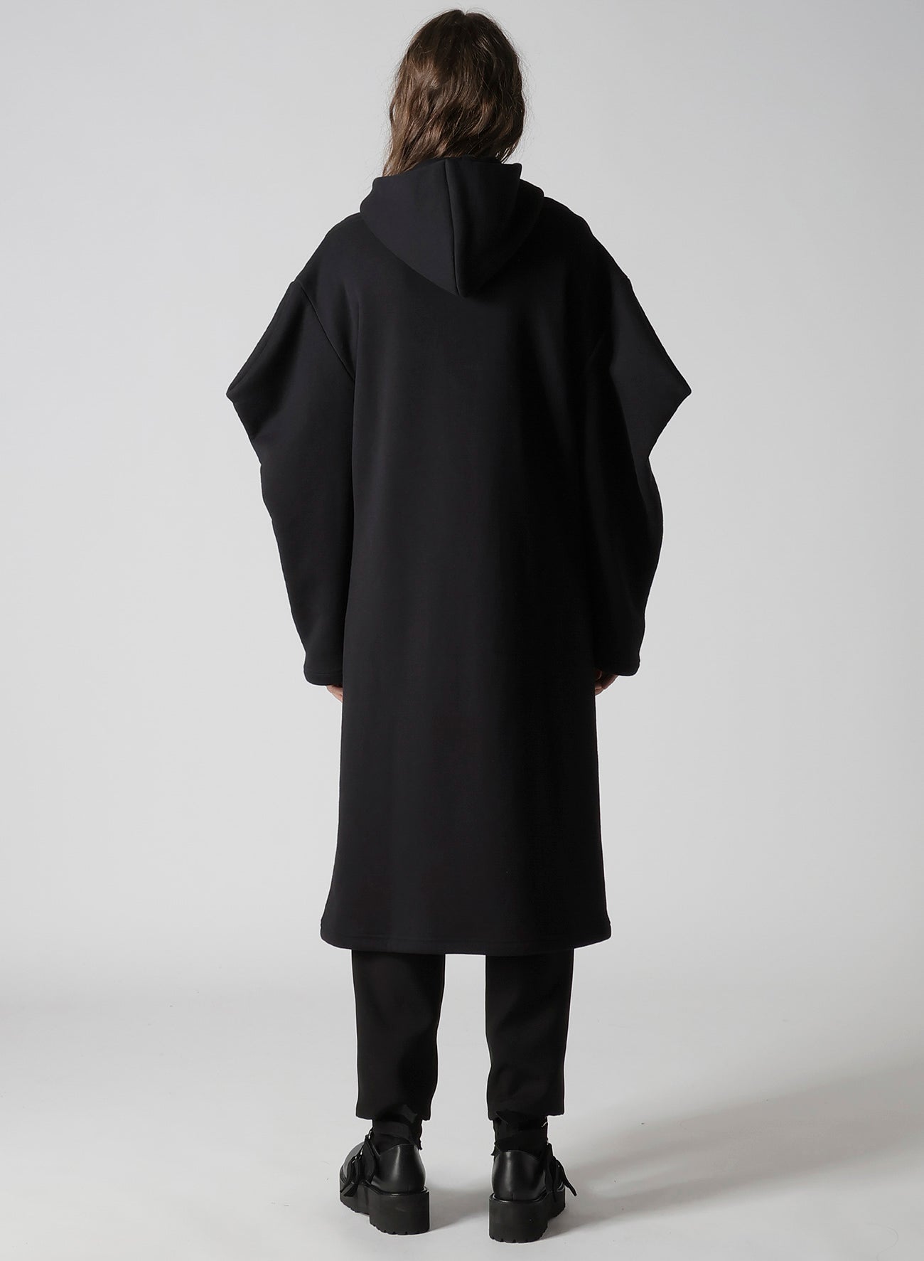 COTTON TIGHT FLEECE LINING SLEEVE PUFF LONG JACKET