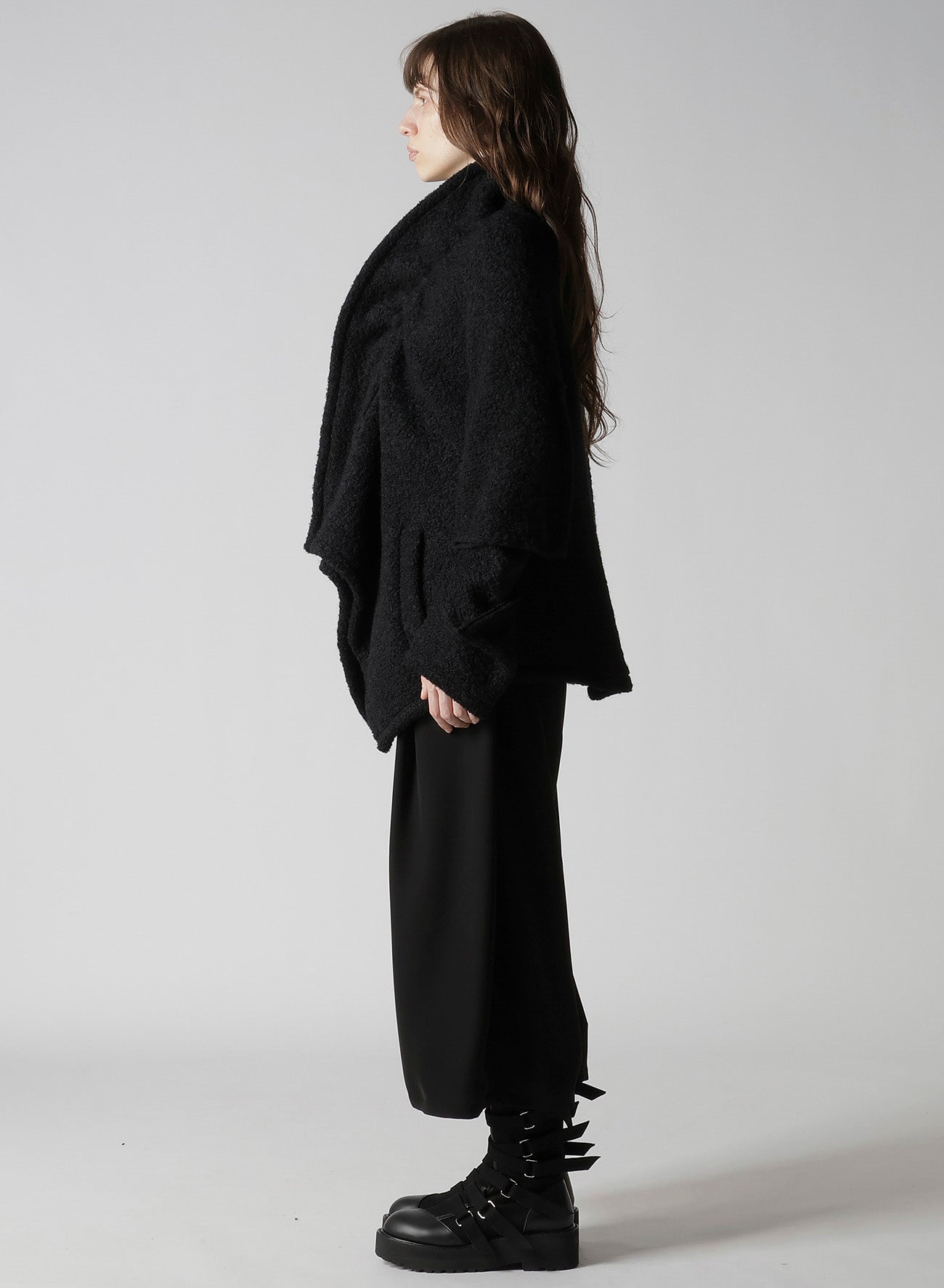 LOOP INLAY FRILLED COLLAR JACKET