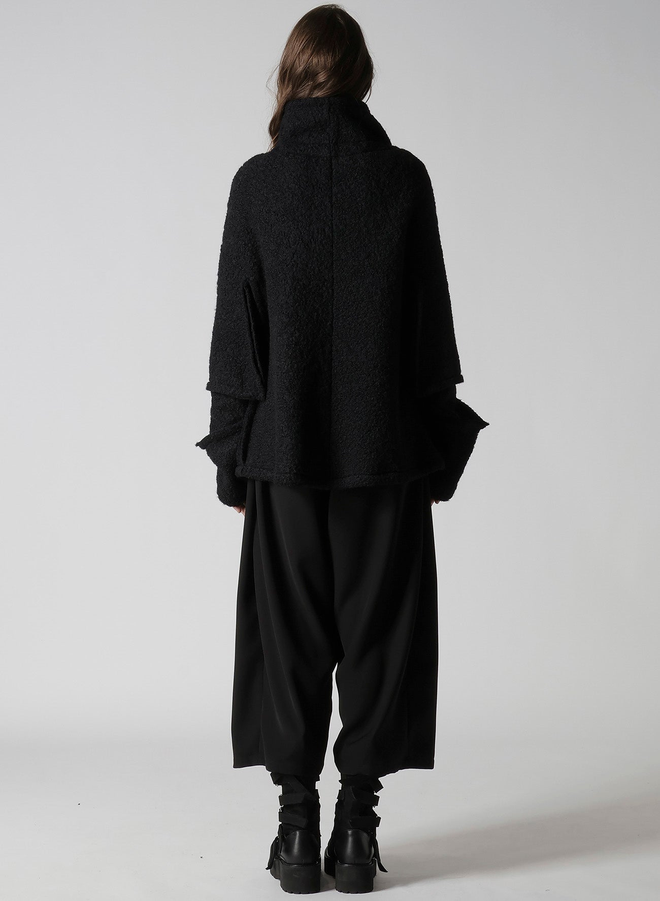 LOOP INLAY FRILLED COLLAR JACKET