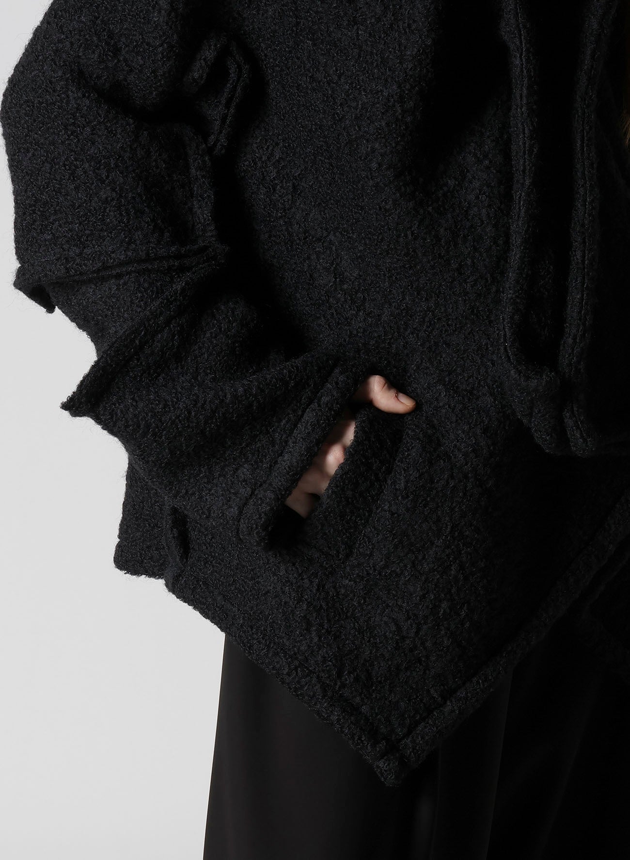 LOOP INLAY FRILLED COLLAR JACKET