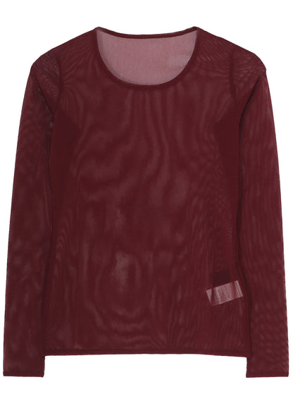 TULLE TIGHT LONG SLEEVE T-SHIRT