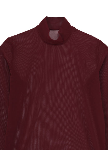 TULLE TURTLE NECK T-SHIRT