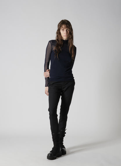 TULLE TURTLE NECK T-SHIRT