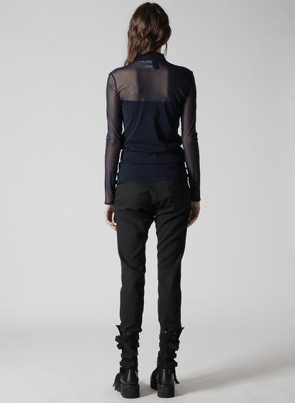 TULLE TURTLE NECK T-SHIRT