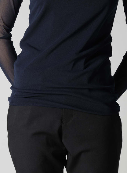 TULLE TURTLE NECK T-SHIRT